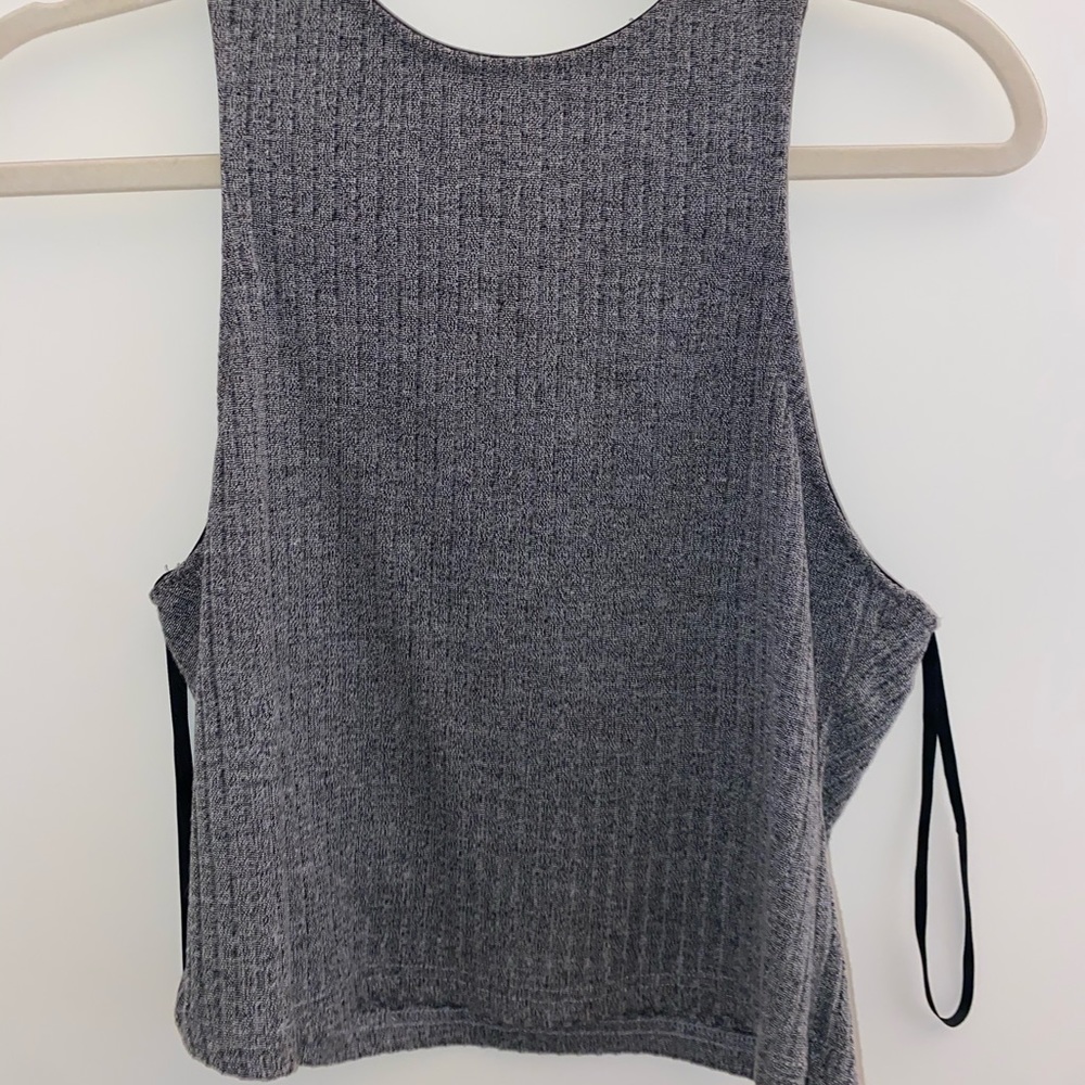 Grey Razor Back Top L